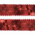Тесьма с пайетками 3, шир. 20 мм/уп. 25+/-1 м, цвет красный - купить в Соликамске. Цена: 778.19 руб.