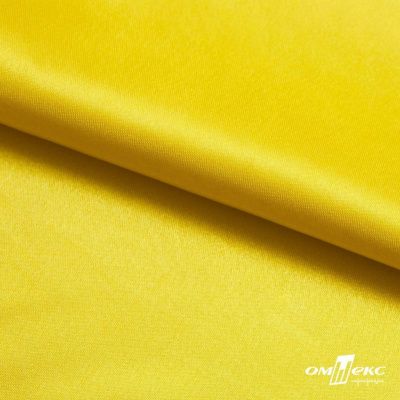 Поли креп-сатин 12-0643, 125 (+/-5) гр/м2, шир.150см, цвет жёлтый - купить в Соликамске. Цена 155.57 руб.