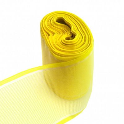Лента капроновая, шир. 80 мм/уп. 25 м, цвет жёлтый - купить в Соликамске. Цена: 19.77 руб.