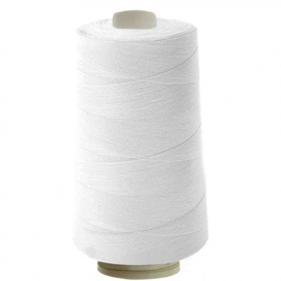 Швейные нитки (армированные) 28S/2, нам. 2 500 м, цвет белый - купить в Соликамске. Цена: 148.95 руб.