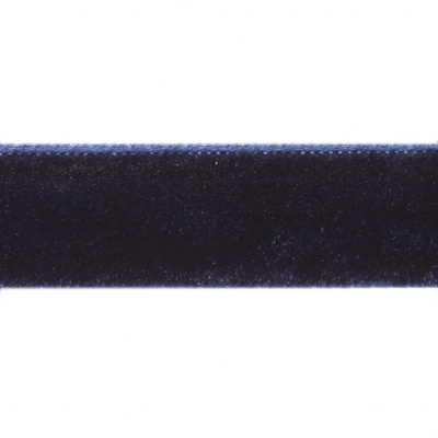 Лента бархатная нейлон, шир.12 мм, (упак. 45,7м), цв.180-т.синий - купить в Соликамске. Цена: 411.60 руб.