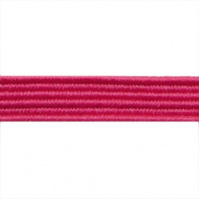Резиновые нити с текстильным покрытием, шир. 6 мм ( упак.30 м/уп), цв.- 84-фуксия - купить в Соликамске. Цена: 155.22 руб.
