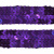 Тесьма с пайетками 12, шир. 20 мм/уп. 25+/-1 м, цвет фиолет - купить в Соликамске. Цена: 778.19 руб.