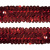 Тесьма с пайетками 3, шир. 30 мм/уп. 25+/-1 м, цвет красный - купить в Соликамске. Цена: 1 087.39 руб.