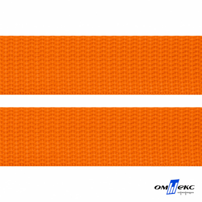 Оранжевый- цв.523 -Текстильная лента-стропа 550 гр/м2 ,100% пэ шир.25 мм (боб.50+/-1 м) - купить в Соликамске. Цена: 405.80 руб.