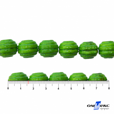 0309-Бусины деревянные "ОмТекс", 16 мм, упак.50+/-3шт, цв.019-зеленый - купить в Соликамске. Цена: 62.22 руб.