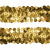 Тесьма с пайетками D16, шир. 30 мм/уп. 25+/-1 м, цвет золото - купить в Соликамске. Цена: 1 087.39 руб.