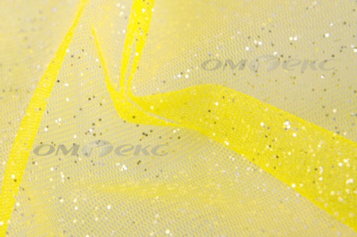 Сетка Глиттер, 40 гр/м2, шир.160см, цвет жёлтый - купить в Соликамске. Цена 163.01 руб.