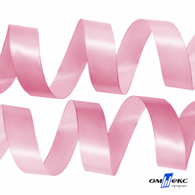 050-нежно-розовый Лента атласная упаковочная (В) 85+/-5гр/м2, шир.25 мм (1/2), 25+/-1 м - купить в Соликамске. Цена: 53.96 руб.