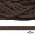 Шнур плетеный d-6 мм, 70% хлопок 30% полиэстер, уп.90+/-1 м, цв.1073-т.коричневый - купить в Соликамске. Цена: 594 руб.