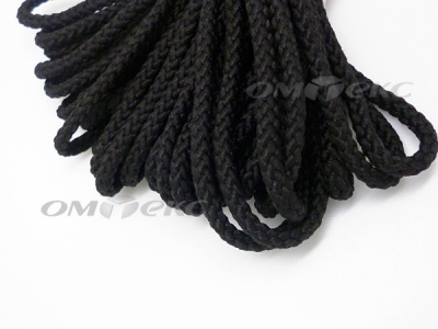 Шнур В-035 4 мм круп.плетение 100 м черный - купить в Соликамске. Цена: 156.40 руб.