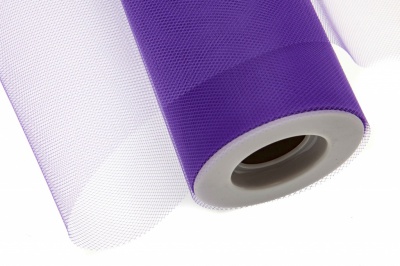 Фатин в шпульках 16-85, 10 гр/м2, шир. 15 см (в нам. 25+/-1 м), цвет фиолетовый - купить в Соликамске. Цена: 100.69 руб.