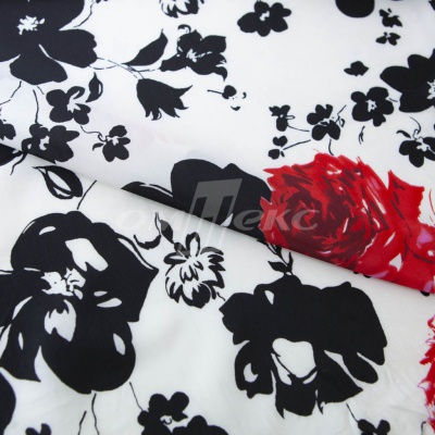 Плательная ткань "Фламенко" 22.1, 80 гр/м2, шир.150 см, принт растительный - купить в Соликамске. Цена 239.03 руб.