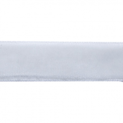 Лента бархатная нейлон, шир.12 мм, (упак. 45,7м), цв.01-белый - купить в Соликамске. Цена: 457.61 руб.