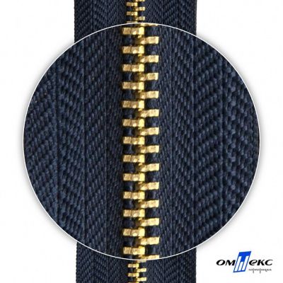 Молнии джинсовые металл т-4, 18 см латунь (YG), цв.- джинсовый синий (560) - купить в Соликамске. Цена: 21.57 руб.