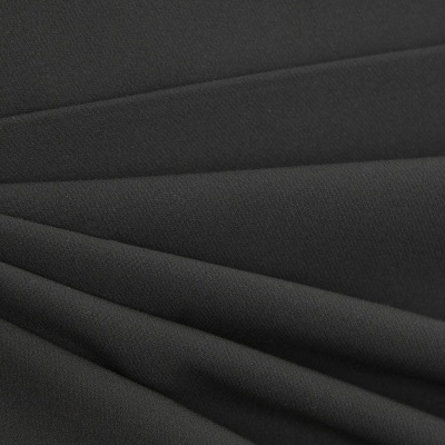 Костюмная ткань "Элис", 220 гр/м2, шир.150 см, цвет чёрный - купить в Соликамске. Цена 308 руб.