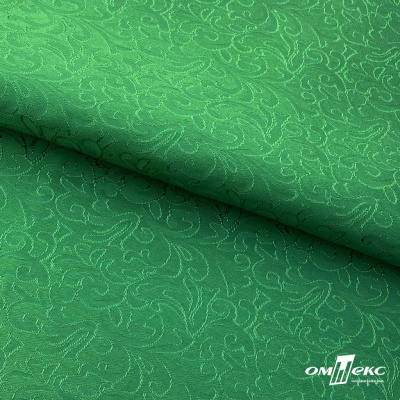 Ткань жаккард королевский, 100% полиэстр 180 г/м 2, шир.150 см, цв-зеленый - купить в Соликамске. Цена 293.39 руб.