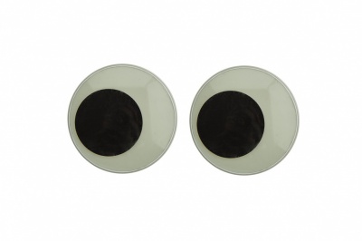 Глазки для игрушек, круглые, с бегающими зрачками, 40 мм/упак.20+/-2 шт, цв. -черно-белые - купить в Соликамске. Цена: 158.73 руб.