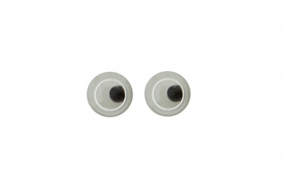 Глазки для игрушек, круглые, с бегающими зрачками, 3 мм/упак.100+/-5 шт, цв. -черно-белые - купить в Соликамске. Цена: 25.40 руб.