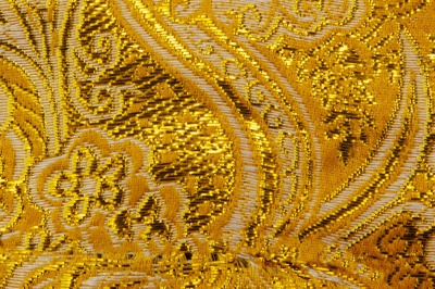 Ткань костюмная жаккард №12, 140 гр/м2, шир.150см, цвет жёлтый - купить в Соликамске. Цена 383.29 руб.