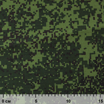 Униформ Рип Стоп 80/20 полиэфир/хлопок, 205 г/м2,  принтованный темно-зеленый, ВО, шир. 150 см - купить в Соликамске. Цена 193.10 руб.