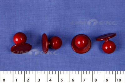 Пуговица поварская "Пукля", 10 мм, цвет красный - купить в Соликамске. Цена: 2.28 руб.