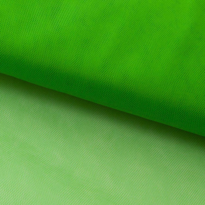 Фатин матовый 16-146, 12 гр/м2, шир.300см, цвет зелёный - купить в Соликамске. Цена 113.85 руб.