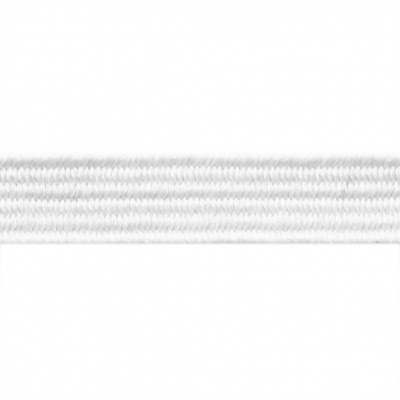 Резиновые нити с текстильным покрытием, шир. 6 мм (182 м/уп), цв.-белый - купить в Соликамске. Цена: 705.59 руб.