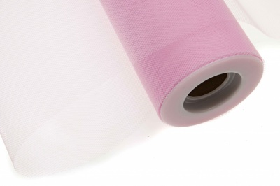 Фатин в шпульках 16-14, 10 гр/м2, шир. 15 см (в нам. 25+/-1 м), цвет розовый - купить в Соликамске. Цена: 100.69 руб.