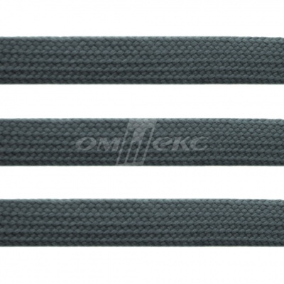 Шнур плетеный (плоский) d-12 мм, (уп.90+/-1м), 100% полиэстер, цв.272 - серый - купить в Соликамске. Цена: 8.62 руб.