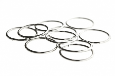 Кольцо металлическое №40 мм, цв.-никель - купить в Соликамске. Цена: 4.45 руб.