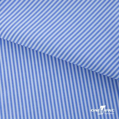 Ткань сорочечная Полоска Кенди, 115 г/м2, 58% пэ,42% хл, шир.150 см, цв.2-голубой, (арт.110) - купить в Соликамске. Цена 309.82 руб.