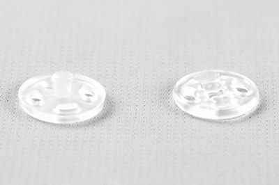 Кнопки пришивные пластиковые 11,5 мм, блистер 24шт, цв.-прозрачные - купить в Соликамске. Цена: 59.44 руб.