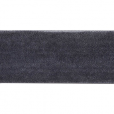 Лента бархатная нейлон, шир.25 мм, (упак. 45,7м), цв.189-т.серый - купить в Соликамске. Цена: 981.09 руб.