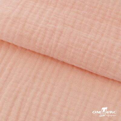 Ткань Муслин, 100% хлопок, 125 гр/м2, шир. 140 см #201 цв.(18)-розовый персик - купить в Соликамске. Цена 464.97 руб.