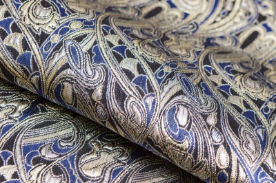 Ткань костюмная жаккард, 135 гр/м2, шир.150см, цвет синий№18 - купить в Соликамске. Цена 441.95 руб.