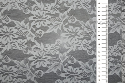 Кружевное полотно стрейч XD-2, 100 гр/м2, шир.150см, цвет белый - купить в Соликамске. Цена 2 022.22 руб.