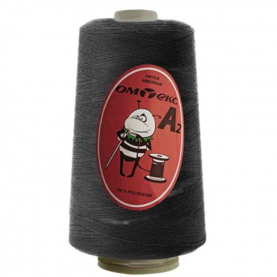 Швейные нитки (армированные) 28S/2, нам. 2 500 м, цвет чёрный - купить в Соликамске. Цена: 139.91 руб.