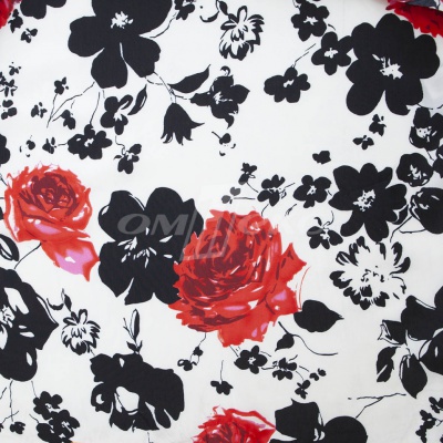 Плательная ткань "Фламенко" 22.1, 80 гр/м2, шир.150 см, принт растительный - купить в Соликамске. Цена 239.03 руб.
