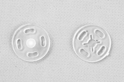 Кнопки пришивные пластиковые 13 мм, блистер 24шт, цв.-прозрачные - купить в Соликамске. Цена: 62.27 руб.