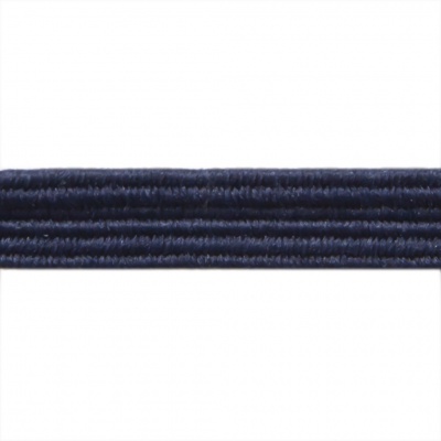 Резиновые нити с текстильным покрытием, шир. 6 мм ( упак.30 м/уп), цв.- 117-т.синий - купить в Соликамске. Цена: 152.05 руб.