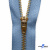 Молнии джинсовые металл т-5, 18 см латунь (YG), цв.-деним (231) - купить в Соликамске. Цена: 22.80 руб.