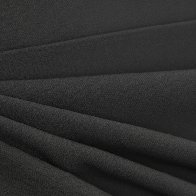 Костюмная ткань "Элис", 200 гр/м2, шир.150см, цвет чёрный - купить в Соликамске. Цена 306.20 руб.