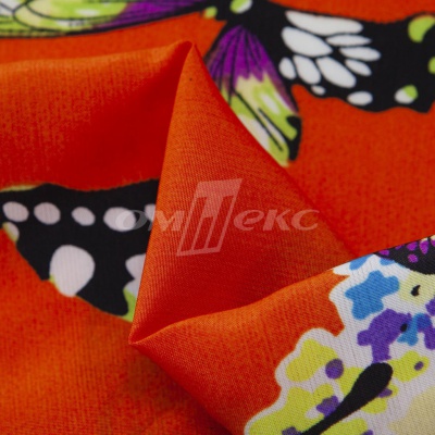 Плательная ткань "Софи" 7.1, 75 гр/м2, шир.150 см, принт бабочки - купить в Соликамске. Цена 243.96 руб.