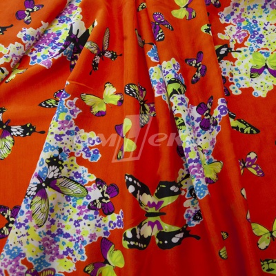 Плательная ткань "Софи" 7.1, 75 гр/м2, шир.150 см, принт бабочки - купить в Соликамске. Цена 243.96 руб.