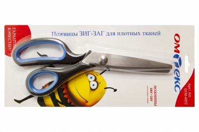 Ножницы арт.0330-6052 "ЗИГ-ЗАГ" 5 мм, для плотных тканей , 9"/ 229 мм - купить в Соликамске. Цена: 733.08 руб.