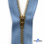 Молнии джинсовые металл т-4, 18 см латунь (YG), цв.-деним (231) - купить в Соликамске. Цена: 21.57 руб.