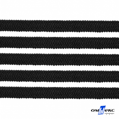 Лента эластичная вязанная (резинка) 4 мм (200+/-1 м) 400 гр/м2 черная бобина "ОМТЕКС" - купить в Соликамске. Цена: 1.78 руб.