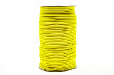 0370-1301-Шнур эластичный 3 мм, (уп.100+/-1м), цв.110 - желтый - купить в Соликамске. Цена: 459.62 руб.
