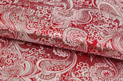 Ткань костюмная жаккард, 135 гр/м2, шир.150см, цвет красный№3 - купить в Соликамске. Цена 441.94 руб.